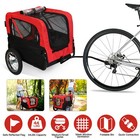 2in1 Dog Bike Wagon Trailer Pet Stroller With Universal Wheel Flag For Small Dog