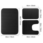 Memory Foam 3pcs Bathroom Rug Absorbent Bath Mat Set Small Large And Contour Rug