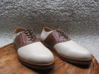 T b  Phelps Shoes Mens Size 8 5 Brown White Leather Saddle Sneakers Casual