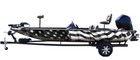 American Flag  black And White  Boat Wrap Kit Patriotic 3m Premium Cast Vinyl