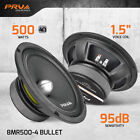 2x Prv Audio 8mr500-4 Bullet Car Audio 8  Midrange Speakers 4 Ohm 1000w Package
