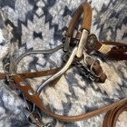 Western Horse Headstall   Reins Set Rawhide Braided Conchos Usa Leather Tack