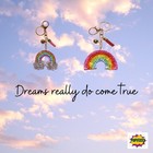 Rainbow Keychain Bedazzled Rhinestone Backpack Charm Crystal Bag Charms Ke