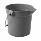Rubbermaid Commercial Fg296300gray 2 1 2 Gal Round Bucket  10-1 4 In H  10 1 2