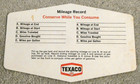1974 Texaco Oil Gasoline Economy Calculator Gallons Used Miles Traveled Wheel