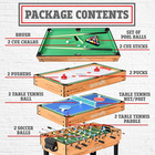 Multi Game Table 4 Ft Ping Pong  Hockey  Pool Billiards  Soccer Foosball