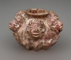 Antique Pre-columbian Hand Crafted Perpetual Face Clay Pot Vase Rare
