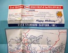 City Of Manila Philippines Vintage 1963 Fold Out Road Map By Rand Mcnally Esso