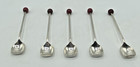 Epns Cherry Julep Muddler Stirrers Spoons Set Of 5 Made In England Barware