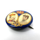 Antique 1902 King Edward Vii  Queen Alexandria Coronation Acker s Pinback Button
