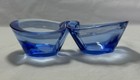 Vintage Transparent Cobalt Blue Nesting Like Bowls  his And Her Rings   Trinkets