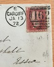 1872  Queen Victoria   One Penny Red Letter  Cover Plate 143
