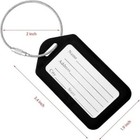 10x Black Luggage Tags For Suitcases Travel Bag Tag Suitcase Baggage Name Label