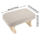 Small Footstool Ottoman Soft Footrest W  Wood Legs Sofa Couch Change Shoe Stool