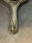 1905 Art Nouveau German Silver Plate Hand Mirror Floral Design 10  X 6    Read 