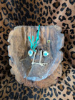 Vintage Guatemalan Wood  Conquistador Mask With Blue  Glass Eyes