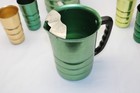 Vintage Mcm Kromex Kolorex Anodized Aluminum Ice Bucket  Pitcher   5 Tumblers