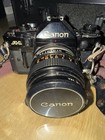 Canon A-1 35mm Slr Black Film Camera Nfd 50mm F1 4 Lens From Japan
