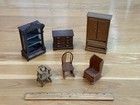 Vintage Wooden Dollhouse Furniture Miniature 1 12 Shackman Rocker Chair Lot