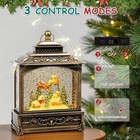 Biupky Bronze Christmas Snow Globe Lantern With Santa Sleigh  8 Holiday Melodies