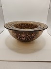 Vintage Pyrex Festive Harvest Nesting Mixing Bowls  322  323  325 Amber