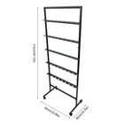 5-tier Champagne Wine Glass Rack With Swivel Casters For Elegant Display