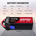2pcs Hrb 22 2v 10000mah 6s Ec5 120c Lipo Battery For Rc Quadcopter Drone Fpv Uav