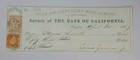 1867 Bank Check  Agency Of The Bank Of California  Virginia  Nv 2997 Louis Jamie