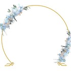  Round Backdrop Stand Circle Balloon Arch Frame Large Metal Wedding 8ft Gold