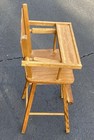 Vintage Mid Century Wood Baby Doll High Chair Lift Up Tray n d  Cass  Toys