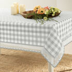 Country Farmhouse Plaid Spill Proof Fabric Tablecloths - Assorted Colors   Sizes