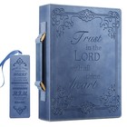 Large Leather Bible Cover Carrying Book Case Church Bag Protective With Handle