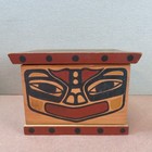 Vintage Pacific Northwest Coast Style Painted Cedar Art Box