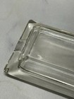 Vintage Glass Ashtray Clear Double Sided Cigar Holder Mcm 5 x2 5   