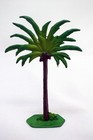 Vtg Hawaiian Lead Tin Toy Figure Outrigger Canoe Paddler Palm Tree Hawaii