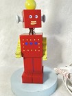 Whimsy Designs Wooden Robot Lamp Retro Kids Room Folk Art 11 5    Vintage