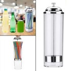 Retro Drinking Straw Holder Dispenser Bar Accessories Jar Bottle Soda Drink