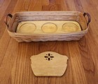 Large 4 Piece Longaberger Basket Combo   Basket-liner-protector-divider