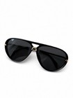 Black Gold Aviator Sunglasses Unisex Oversized Fashion Retro Shield Uv Style
