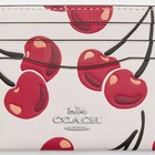 Nwt        Coach Slim Id Card Case With Cherry Print