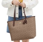 Coach Coach Signature City Tote  cv976  Im tan brown  new W  Tags 