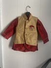 Boys Sz2 India Pakistan 1-2 Yr Kurta Pajama Sherwani Dupatta Bollywood 4pc