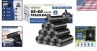 100 Count Extra Thick 55-60 Gallon Black Garbage Bags  Industrial Strength