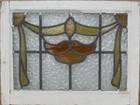Abstract Midsize Old English Leaded Stained Glass Window 23 25  X 17 75 