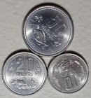 Laos 3 Coins Set 1980  10-50 Att Unc