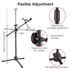 6 Packs Microphone Boom Arm Stand Dual Mic Clips Adjustable Tripod Phone Holder