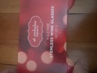 New St  Nicholas Square Yuletide Snowflake 2 Stemless Wine Christmas Glass Set