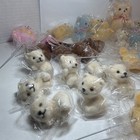 Vintage Flocked Miniatures Lot Squirrels Color Bears   Polar Bear Cubs Crafting