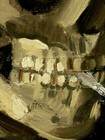 Van Gogh 1886  skull Of A Skeleton With A Burning Cigarette  Art Poster - 20x28