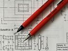 Set Of 2 Vintage Mechanical Pencils Faber Castell Contura Xf 0 5   Red   Germany